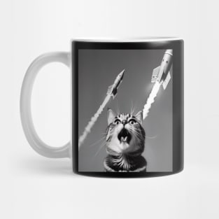 Cat Selfie at a Passenger Rocket Liftoff Mug